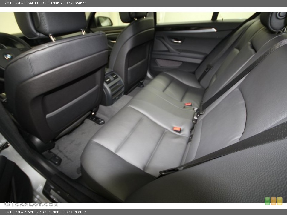 Black Interior Rear Seat for the 2013 BMW 5 Series 535i Sedan #69178231