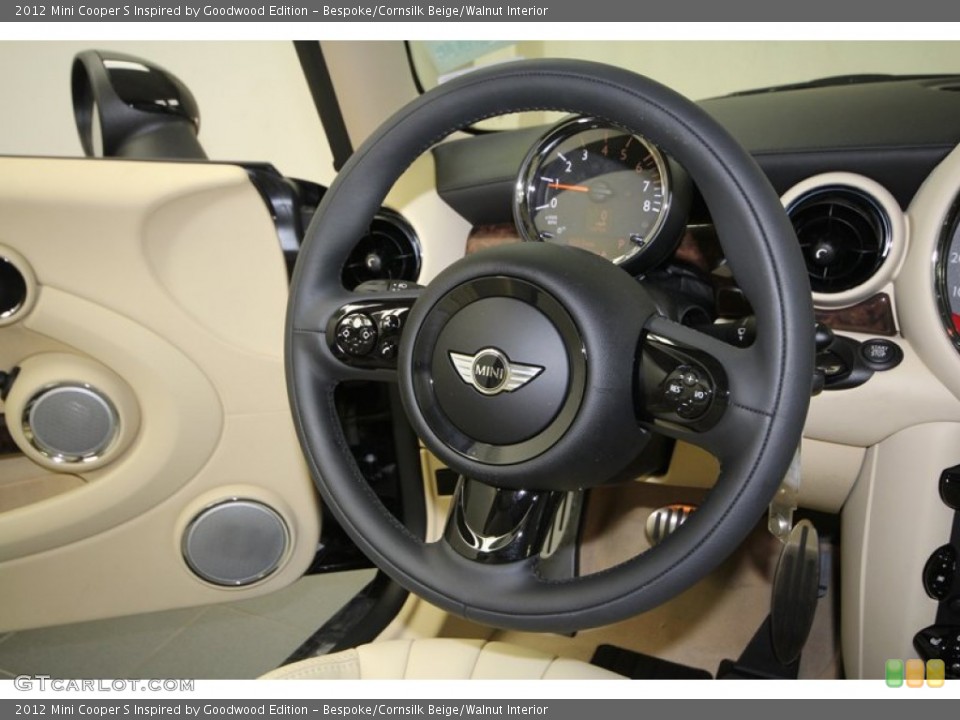 Bespoke/Cornsilk Beige/Walnut Interior Steering Wheel for the 2012 Mini Cooper S Inspired by Goodwood Edition #69180091