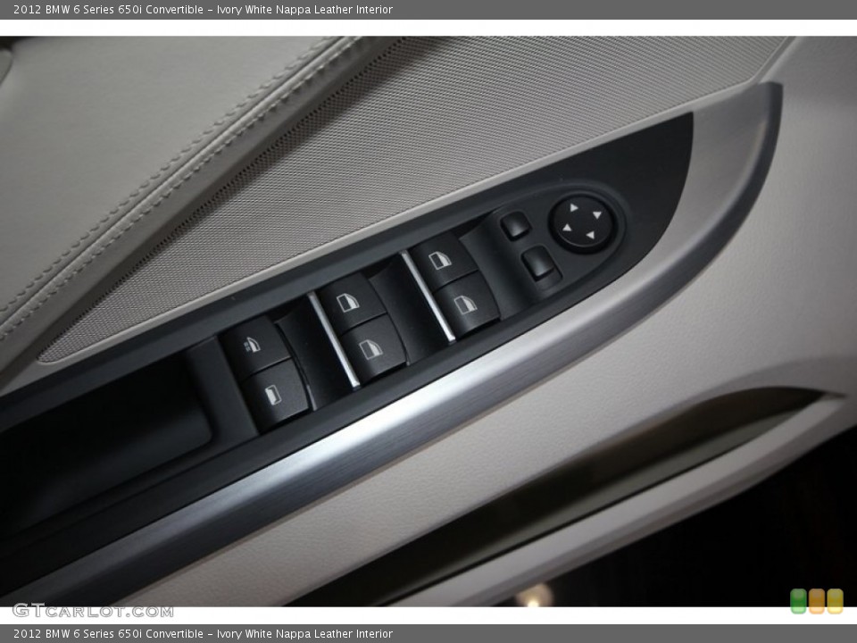 Ivory White Nappa Leather Interior Controls for the 2012 BMW 6 Series 650i Convertible #69181081