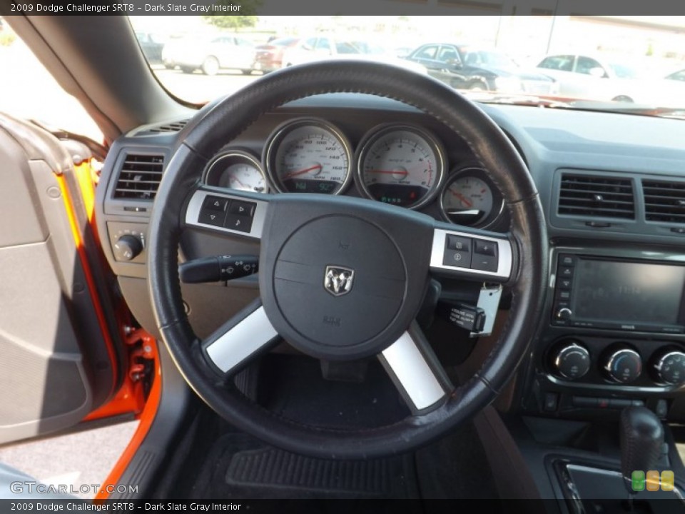 Dark Slate Gray Interior Steering Wheel for the 2009 Dodge Challenger SRT8 #69182487