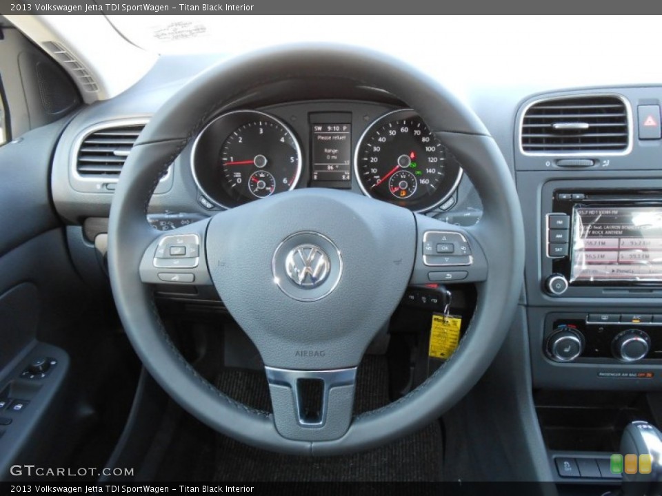 Titan Black Interior Steering Wheel for the 2013 Volkswagen Jetta TDI SportWagen #69185206