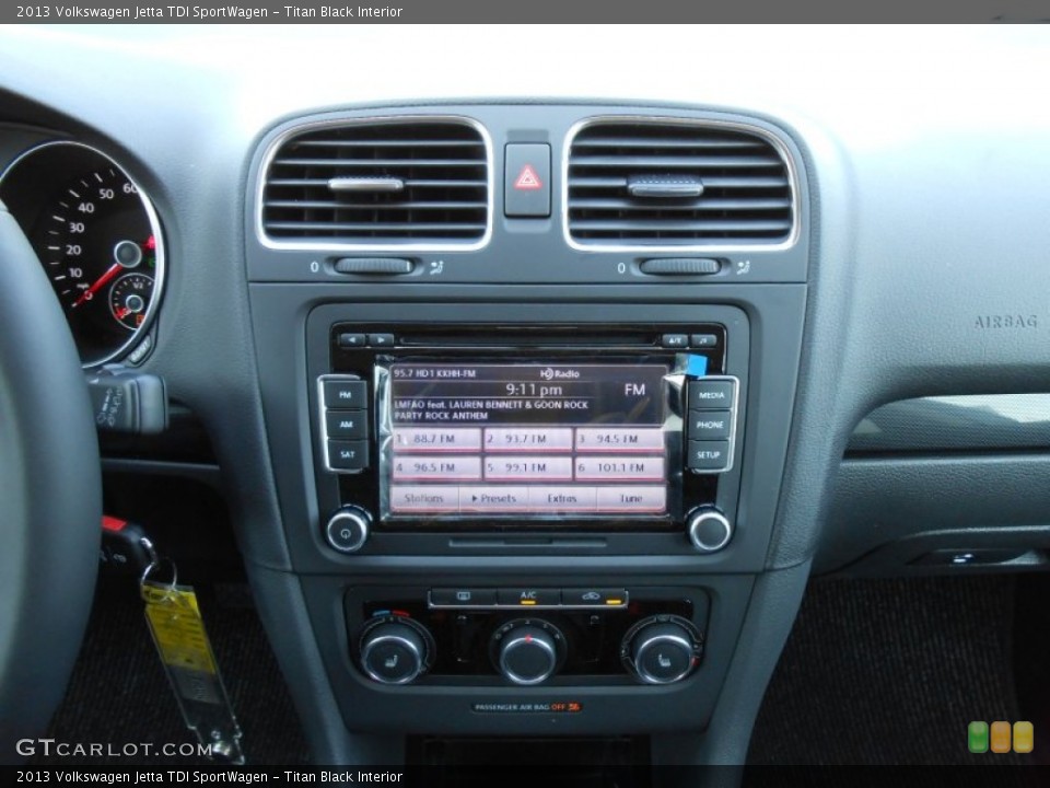 Titan Black Interior Controls for the 2013 Volkswagen Jetta TDI SportWagen #69185218