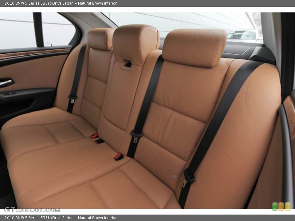Natural Brown Interior Rear Seat for the 2010 BMW 5 Series 535i xDrive Sedan #69189943