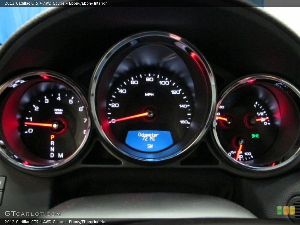 Ebony/Ebony Interior Gauges for the 2012 Cadillac CTS 4 AWD Coupe #69199996