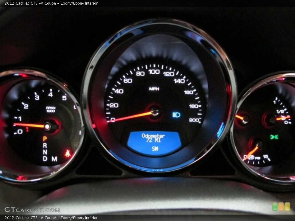 Ebony/Ebony Interior Gauges for the 2012 Cadillac CTS -V Coupe #69200395