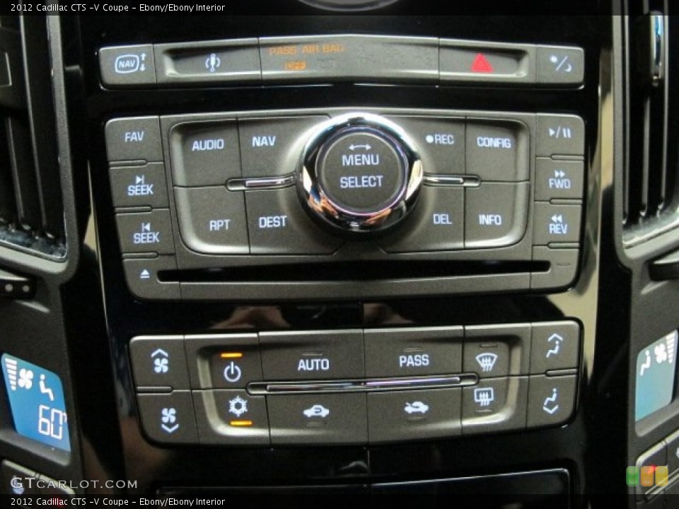 Ebony/Ebony Interior Controls for the 2012 Cadillac CTS -V Coupe #69200410