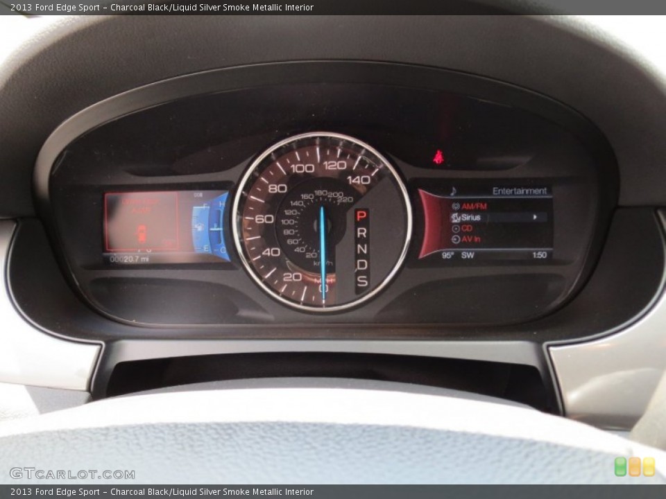 Charcoal Black/Liquid Silver Smoke Metallic Interior Gauges for the 2013 Ford Edge Sport #69204317