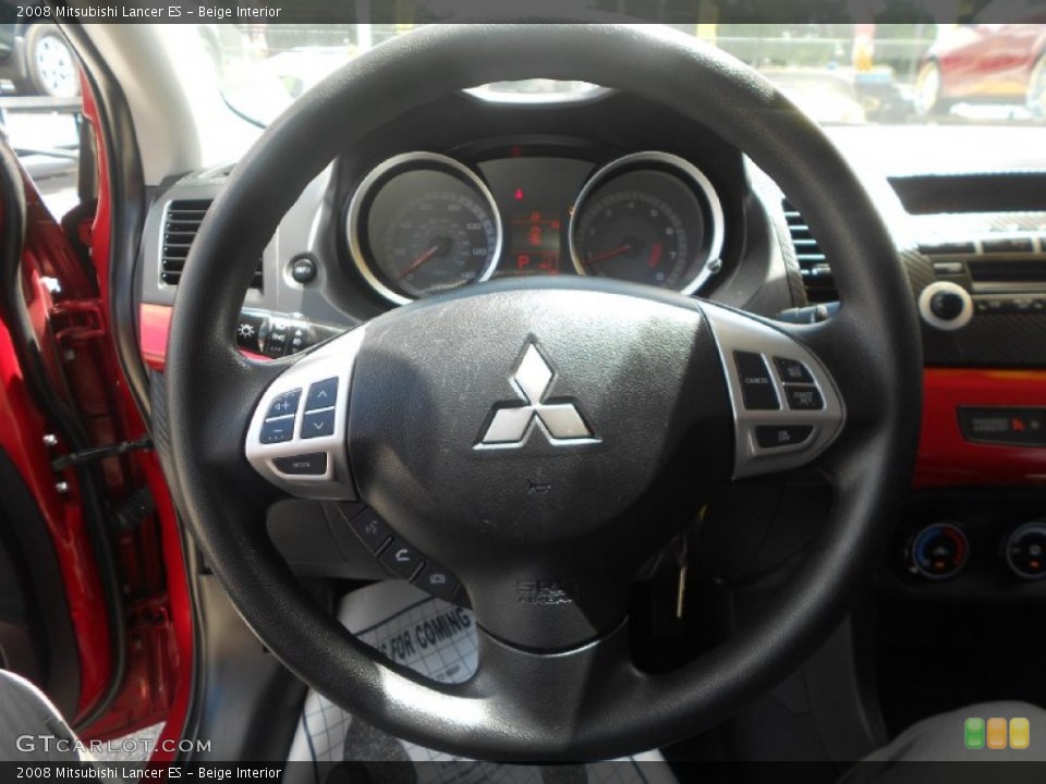 Beige Interior Steering Wheel for the 2008 Mitsubishi Lancer ES #69208318