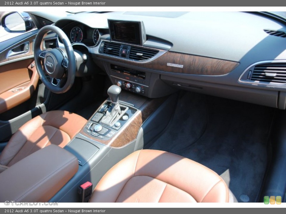 Nougat Brown Interior Dashboard for the 2012 Audi A6 3.0T quattro Sedan #69210839