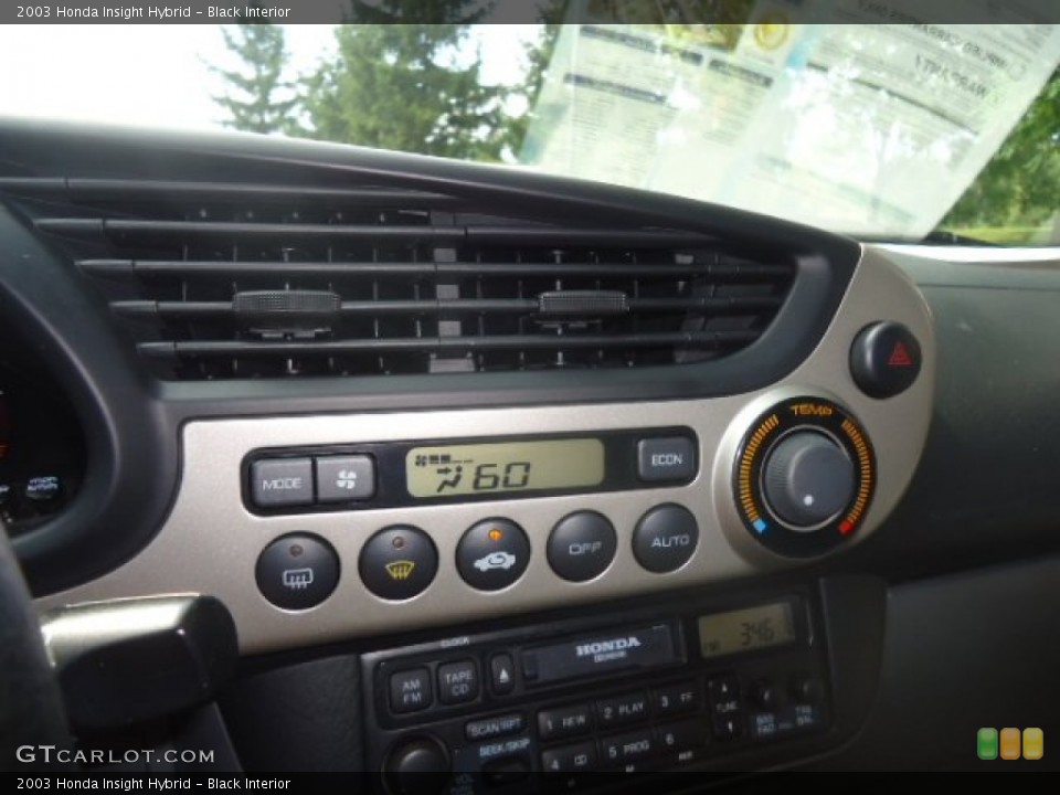 Black Interior Controls for the 2003 Honda Insight Hybrid #69210863