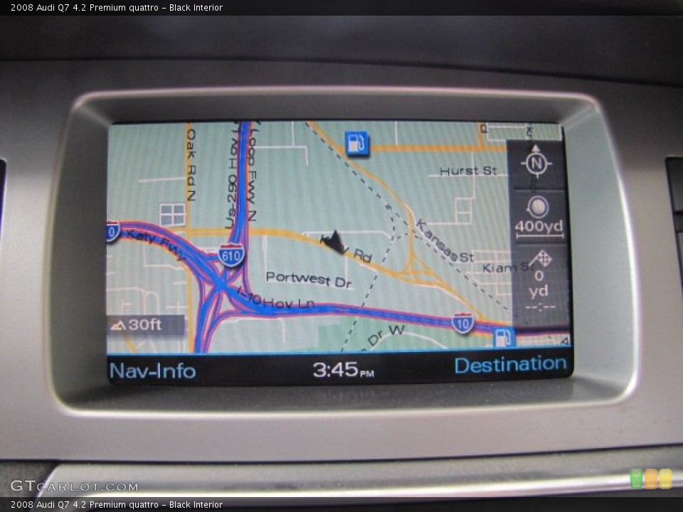 Black Interior Navigation for the 2008 Audi Q7 4.2 Premium quattro #69211064
