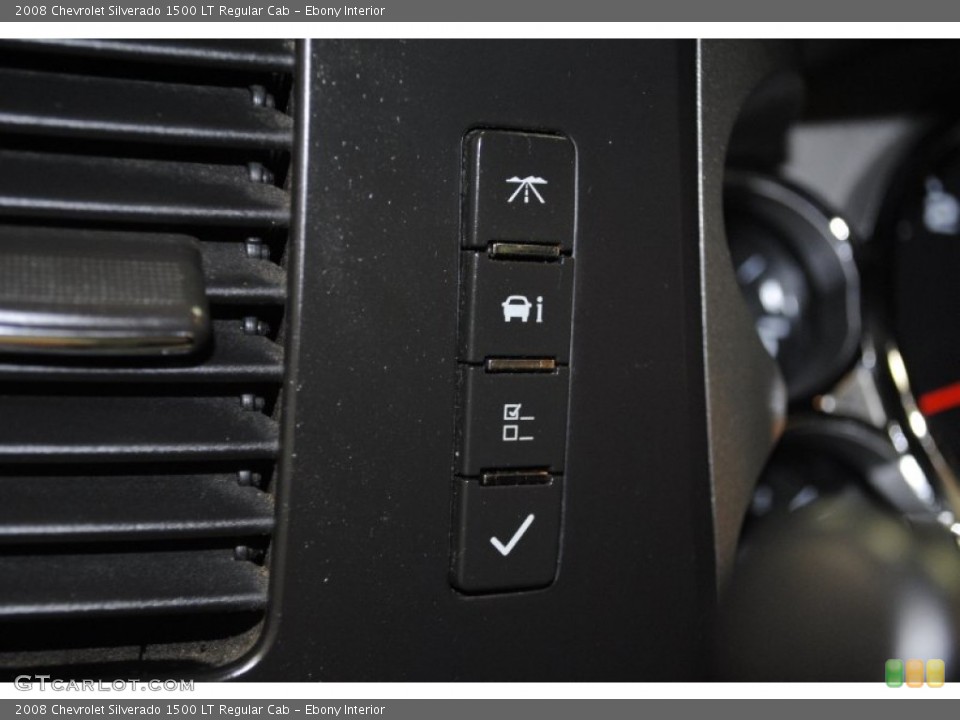 Ebony Interior Controls for the 2008 Chevrolet Silverado 1500 LT Regular Cab #69215829