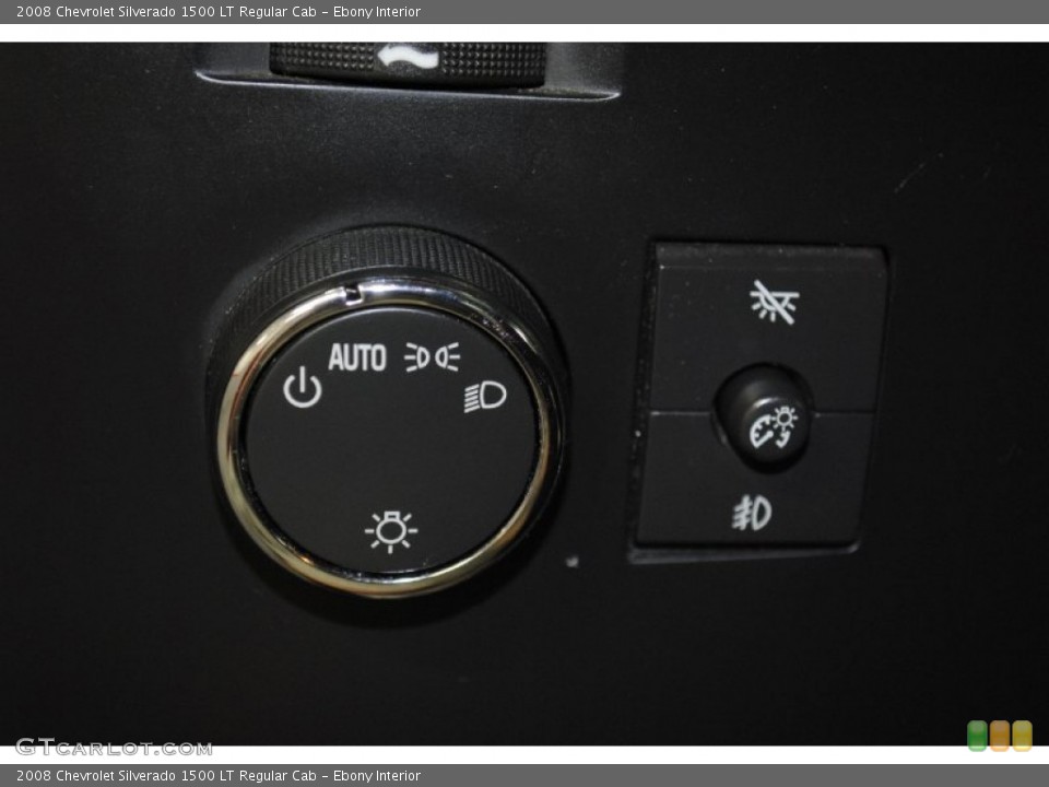 Ebony Interior Controls for the 2008 Chevrolet Silverado 1500 LT Regular Cab #69215838