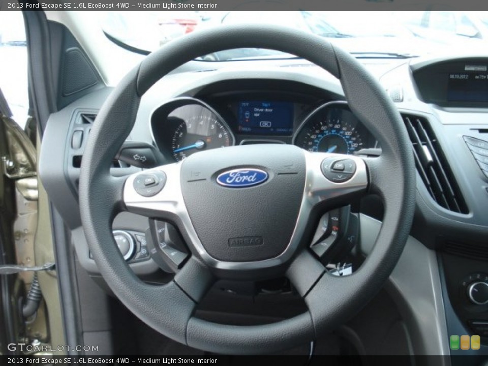 Medium Light Stone Interior Steering Wheel for the 2013 Ford Escape SE 1.6L EcoBoost 4WD #69218148