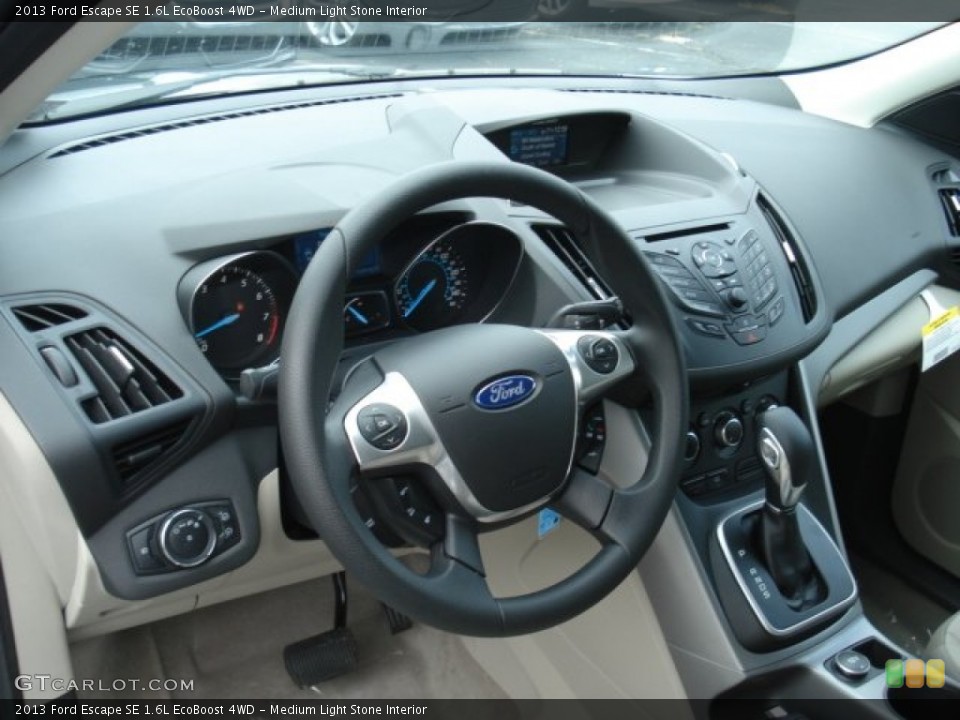 Medium Light Stone Interior Dashboard for the 2013 Ford Escape SE 1.6L EcoBoost 4WD #69218370
