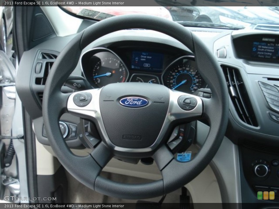 Medium Light Stone Interior Steering Wheel for the 2013 Ford Escape SE 1.6L EcoBoost 4WD #69218409