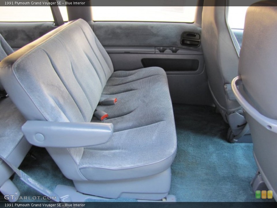 Blue Interior Rear Seat for the 1991 Plymouth Grand Voyager SE #69218553