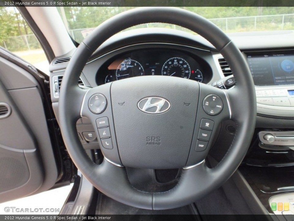 Jet Black Interior Steering Wheel for the 2012 Hyundai Genesis 5.0 R Spec Sedan #69218865