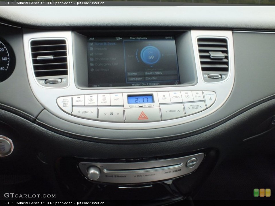 Jet Black Interior Controls for the 2012 Hyundai Genesis 5.0 R Spec Sedan #69218883