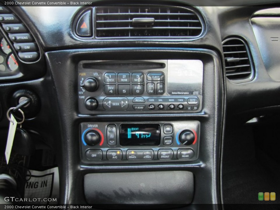Black Interior Controls for the 2000 Chevrolet Corvette Convertible #69219405