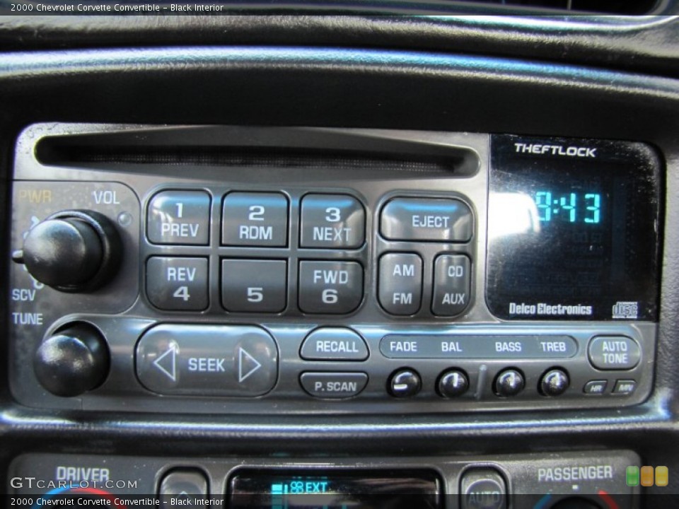 Black Interior Audio System for the 2000 Chevrolet Corvette Convertible #69219414