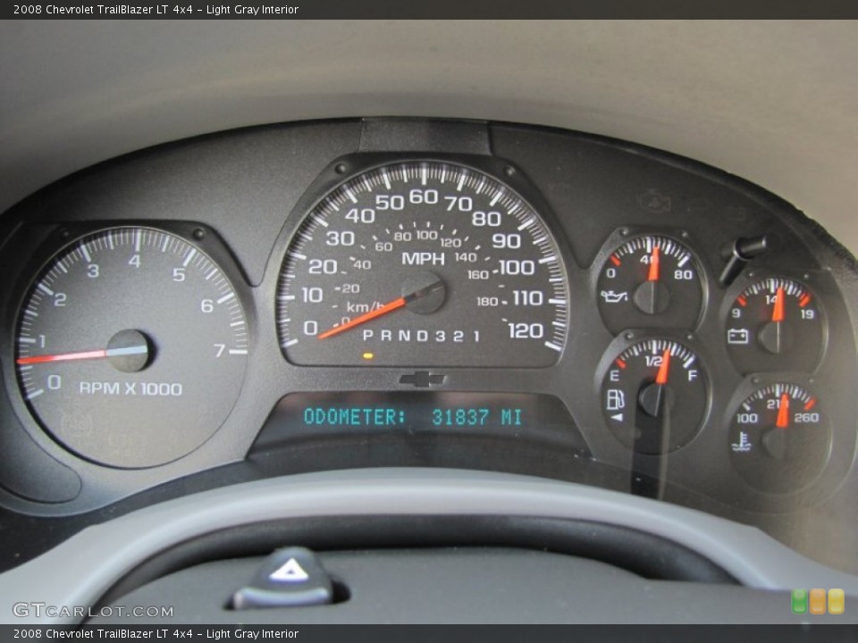 Light Gray Interior Gauges for the 2008 Chevrolet TrailBlazer LT 4x4 #69219588
