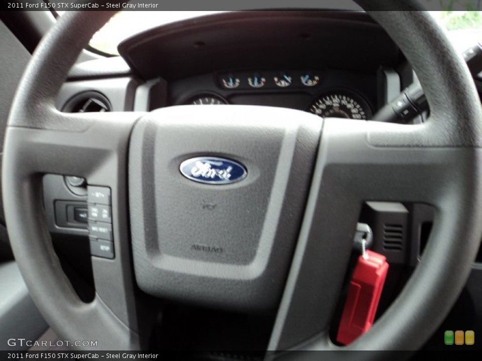 Steel Gray Interior Steering Wheel for the 2011 Ford F150 STX SuperCab #69219795