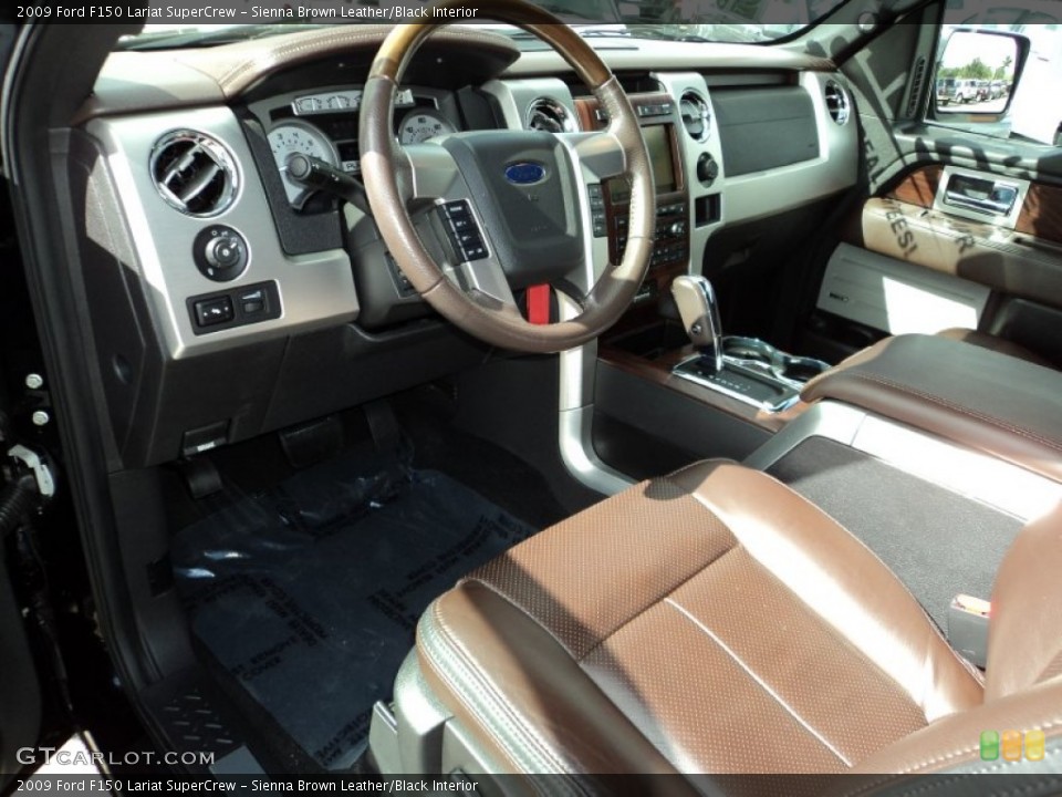 Sienna Brown Leather/Black Interior Prime Interior for the 2009 Ford F150 Lariat SuperCrew #69221286