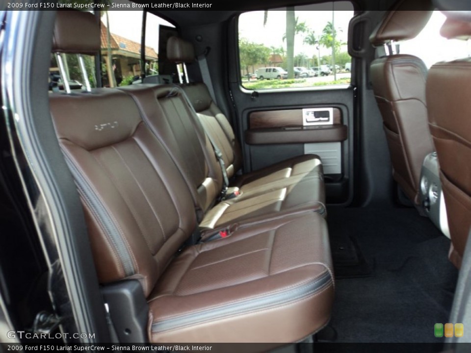 Sienna Brown Leather/Black Interior Rear Seat for the 2009 Ford F150 Lariat SuperCrew #69221331