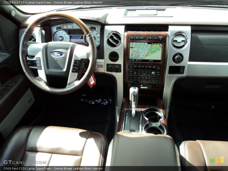 Sienna Brown Leather/Black Interior Dashboard for the 2009 Ford F150 Lariat SuperCrew #69221349