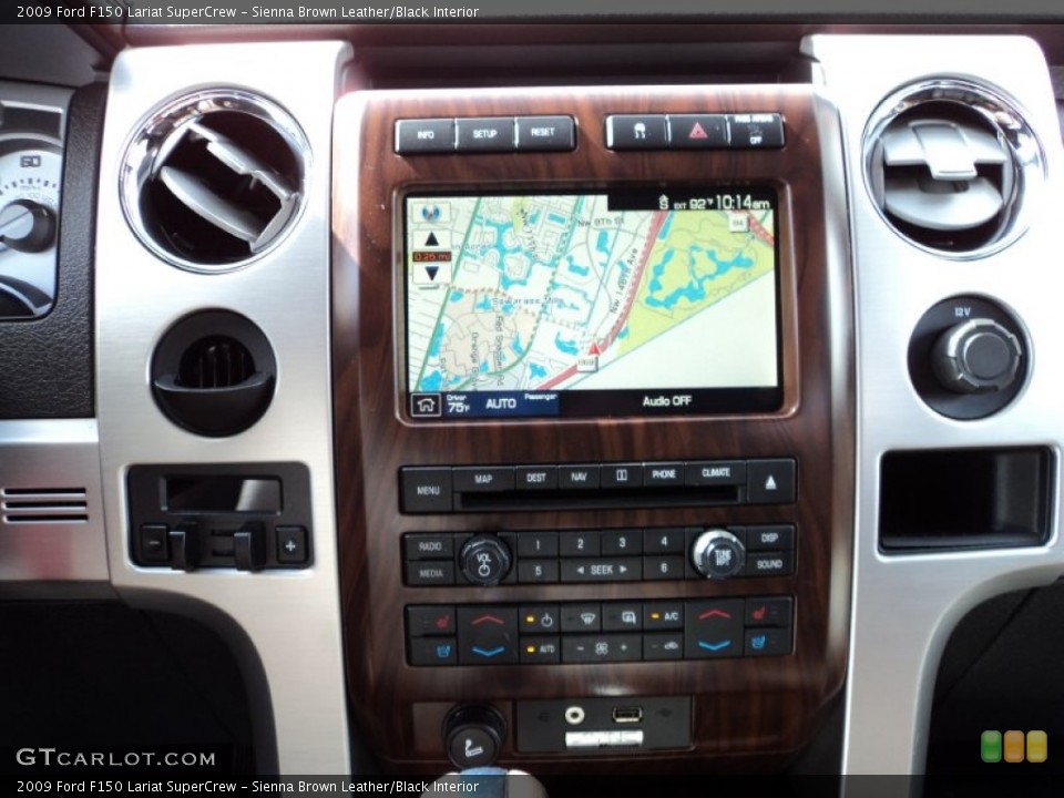 Sienna Brown Leather/Black Interior Navigation for the 2009 Ford F150 Lariat SuperCrew #69221367