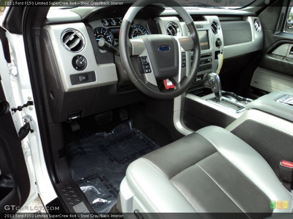 Steel Gray/Black Interior Prime Interior for the 2011 Ford F150 Limited SuperCrew 4x4 #69221898