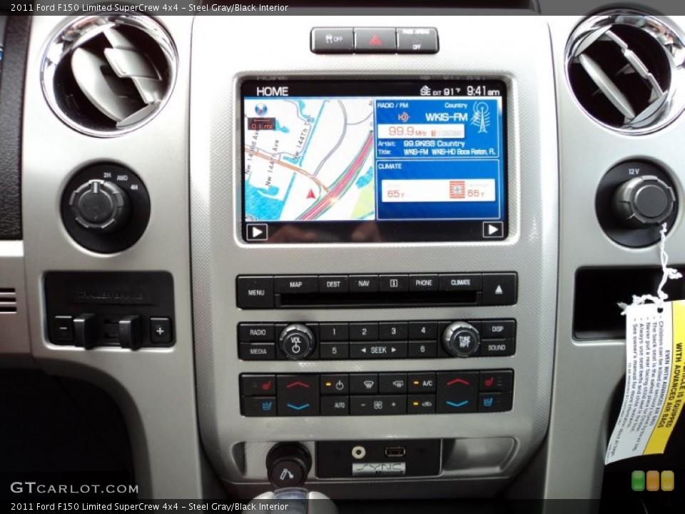 Steel Gray/Black Interior Navigation for the 2011 Ford F150 Limited SuperCrew 4x4 #69221982