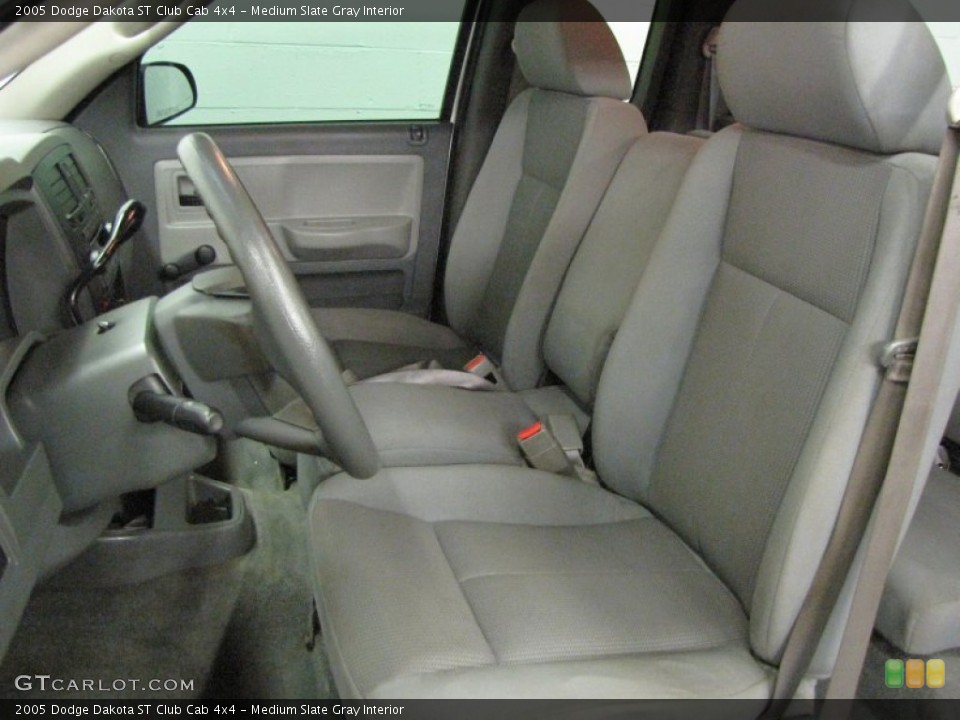 Medium Slate Gray Interior Front Seat for the 2005 Dodge Dakota ST Club Cab 4x4 #69223323