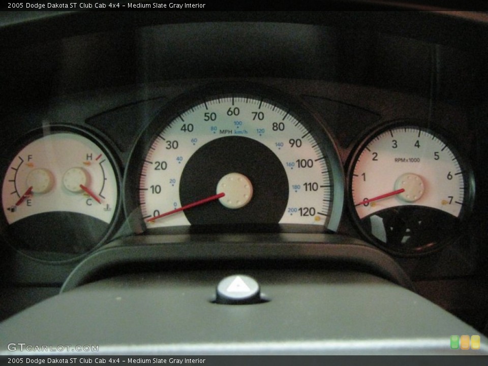 Medium Slate Gray Interior Gauges for the 2005 Dodge Dakota ST Club Cab 4x4 #69223401