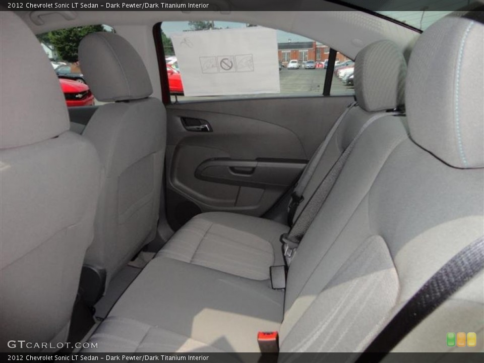 Dark Pewter/Dark Titanium Interior Rear Seat for the 2012 Chevrolet Sonic LT Sedan #69225615