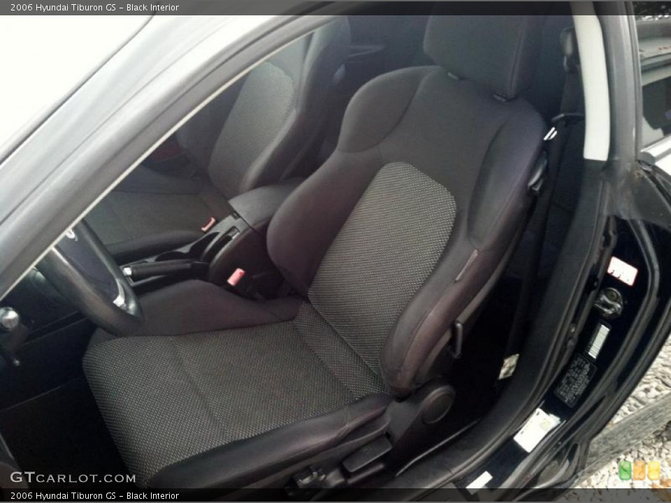 Black Interior Front Seat for the 2006 Hyundai Tiburon GS #69225993