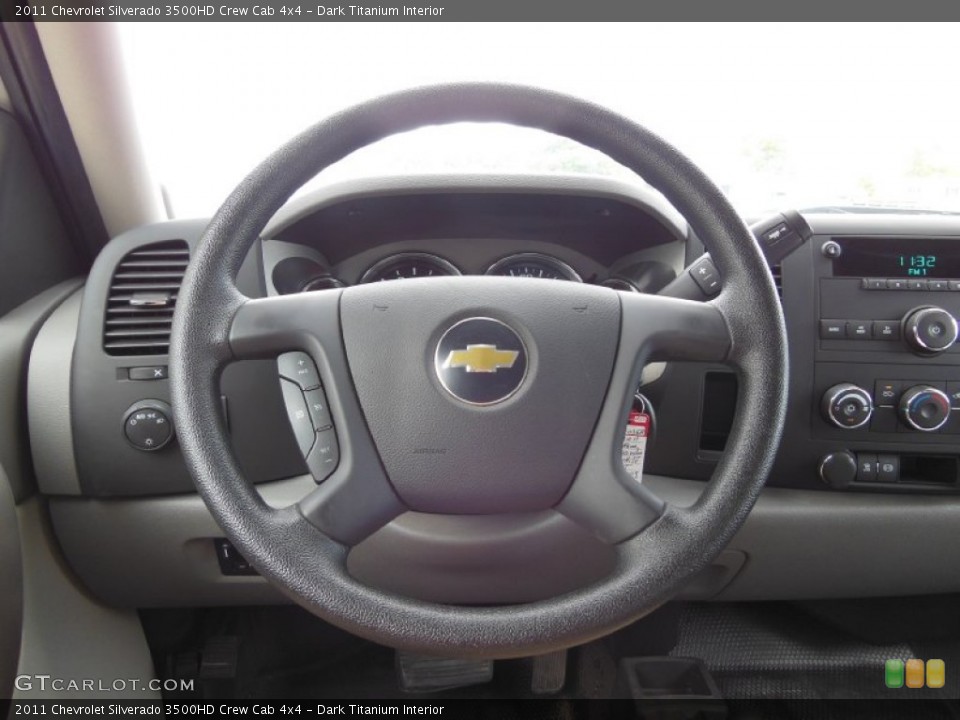 Dark Titanium Interior Steering Wheel for the 2011 Chevrolet Silverado 3500HD Crew Cab 4x4 #69227005