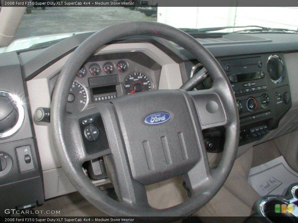 Medium Stone Interior Steering Wheel for the 2008 Ford F350 Super Duty XLT SuperCab 4x4 #69227388
