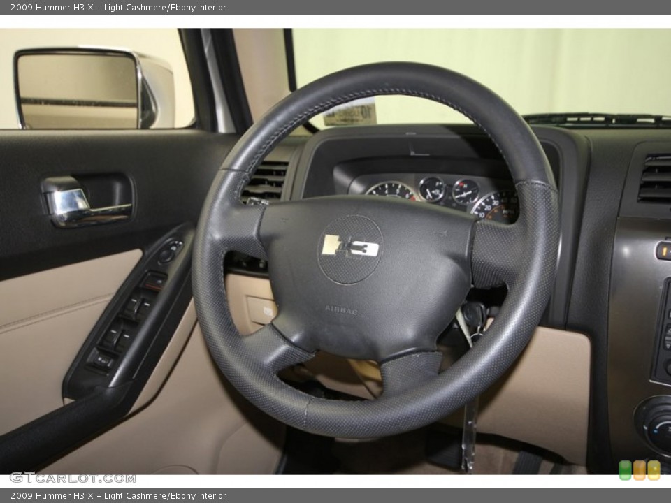 Light Cashmere/Ebony Interior Steering Wheel for the 2009 Hummer H3 X #69229851
