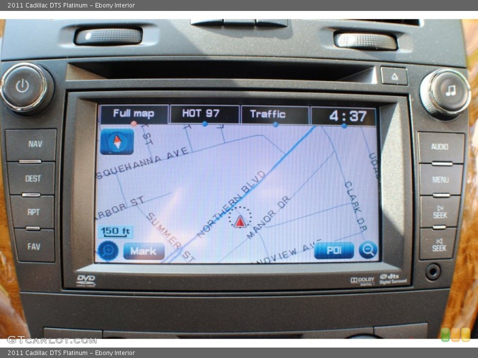 Ebony Interior Navigation for the 2011 Cadillac DTS Platinum #69233913