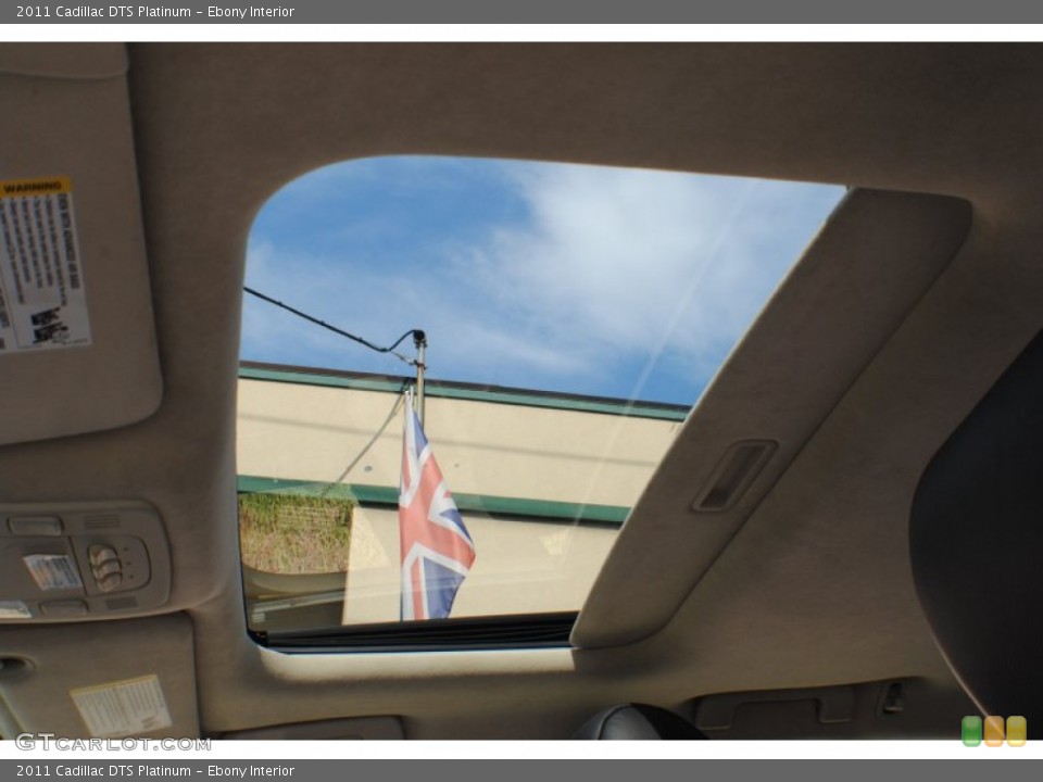 Ebony Interior Sunroof for the 2011 Cadillac DTS Platinum #69233958