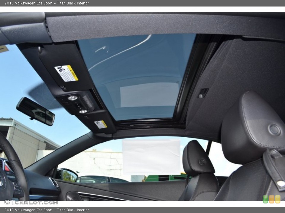 Titan Black Interior Sunroof for the 2013 Volkswagen Eos Sport #69234867