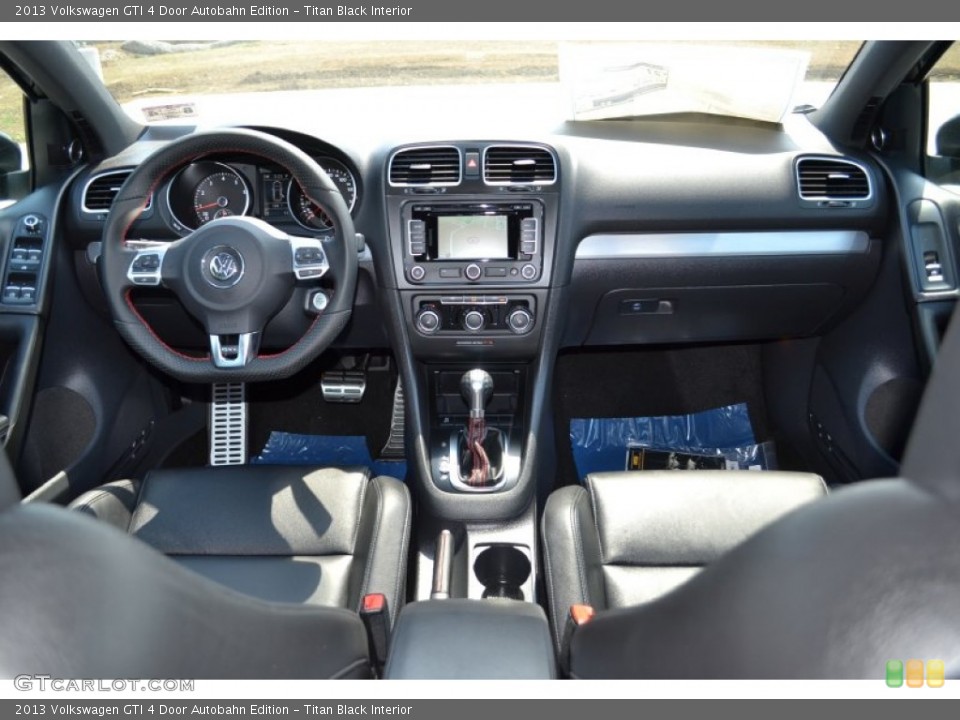 Titan Black Interior Dashboard for the 2013 Volkswagen GTI 4 Door Autobahn Edition #69235188
