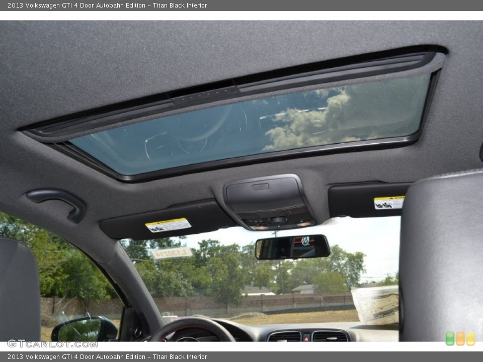 Titan Black Interior Sunroof for the 2013 Volkswagen GTI 4 Door Autobahn Edition #69235197