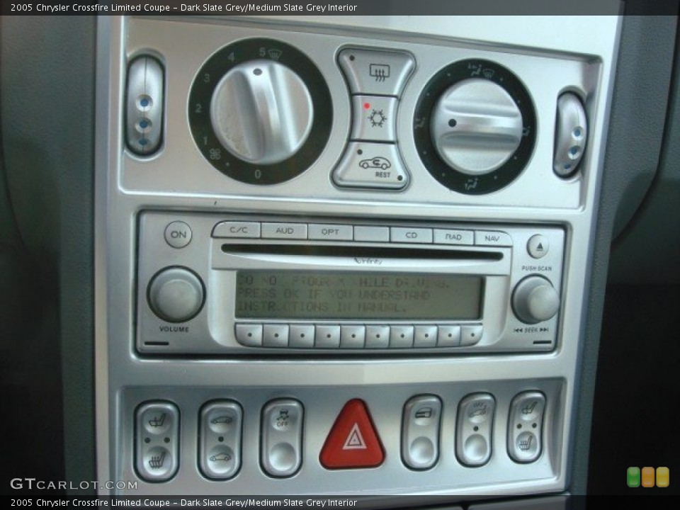 Dark Slate Grey/Medium Slate Grey Interior Controls for the 2005 Chrysler Crossfire Limited Coupe #69237813