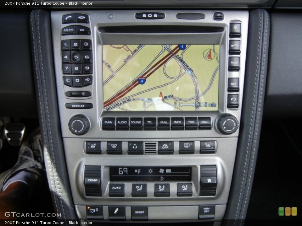 Black Interior Navigation for the 2007 Porsche 911 Turbo Coupe #69238605