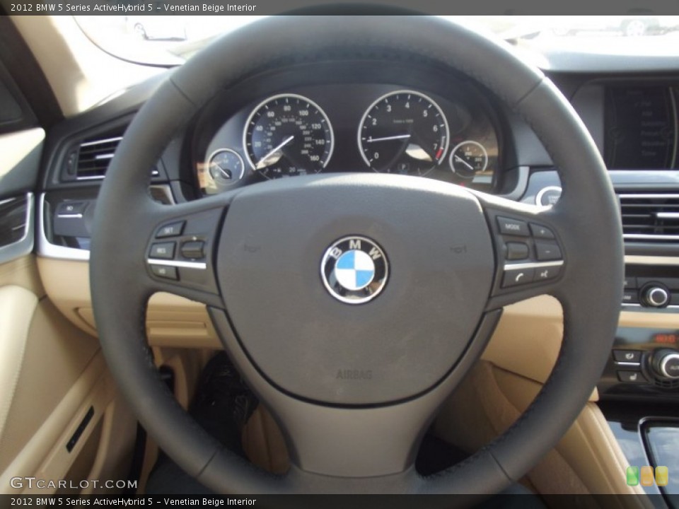 Venetian Beige Interior Steering Wheel for the 2012 BMW 5 Series ActiveHybrid 5 #69239328