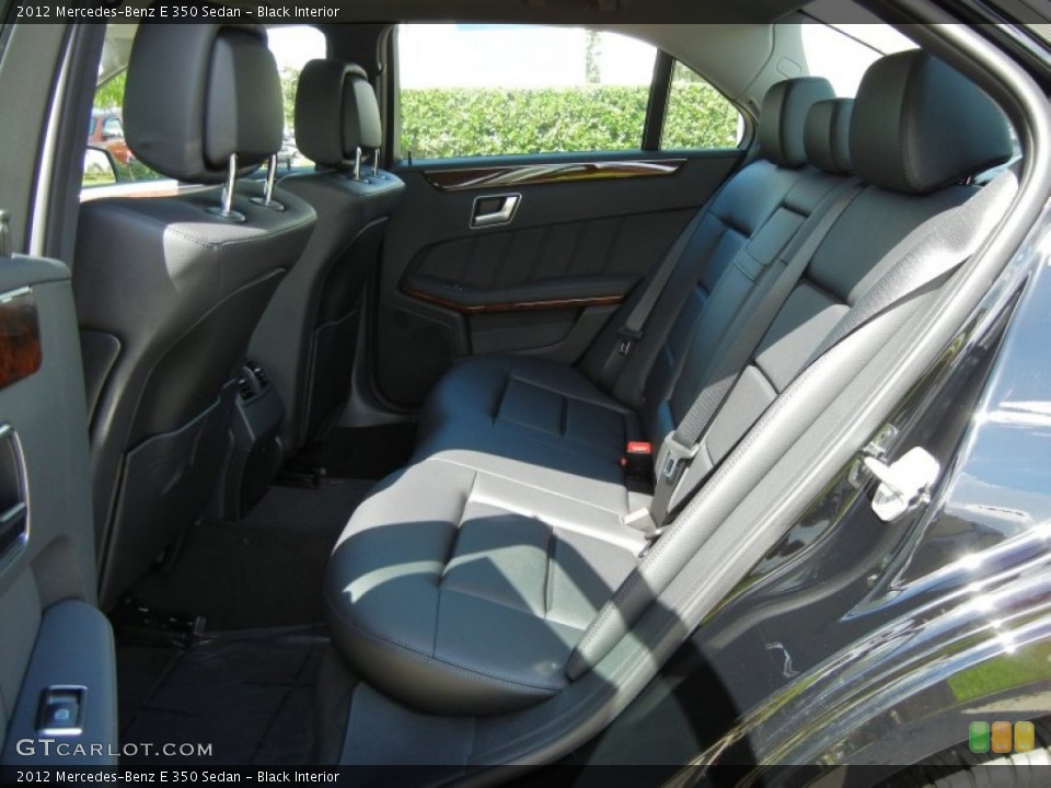 Black Interior Rear Seat for the 2012 Mercedes-Benz E 350 Sedan #69239952