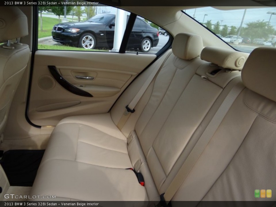Venetian Beige Interior Rear Seat for the 2013 BMW 3 Series 328i Sedan #69242127